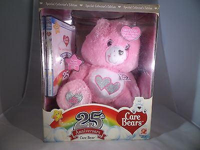 25th Anniversary Swarovski special edition pink Love a Lot Care Bear NIB, DVD