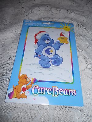 NEW CARE BEARS BEDTIME BEAR WITH STAR COUNTED CROSS STITCH