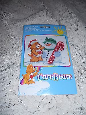 NEW CARE BEARS TENDERHEART  BEAR AND SNOWLADY CHRISTMAS COUNTED CROSS STITCH