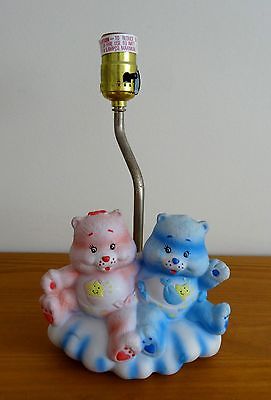 VINTAGE 1984 CARE BEARS LAMP - BABY HUGS & BABY TUGS