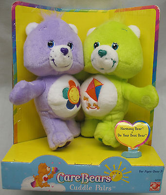 Carebears Cuddle Pairs Harmony Bear & Do Your Best Bear 2003