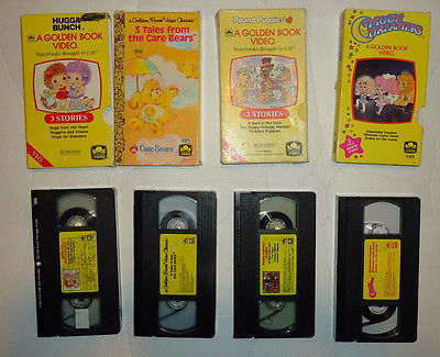 Golden Book Video VHS lot POUND PUPPIES HUGGA BUNCH CARE BEARS MOON DREAMERS