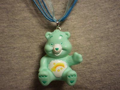 Care Bears Wish Bear Figure Charm Necklace Cute Kawaii Collectible Jewelry