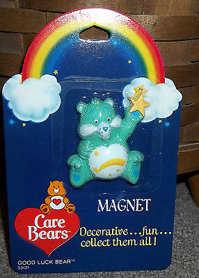Vintage Care Bear Magnet WISH Bear MINT on Card 1984 MISS MARKED CARD ERROR