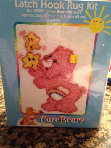 Care Bears Cheer Bear with Stars Latch Hook Rug Kit No. 39003 New Sealed 