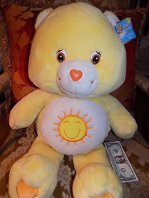 Giant Huge Big Care Bear Funshine Bear Plush Stuffed Toy Animal 2002 26