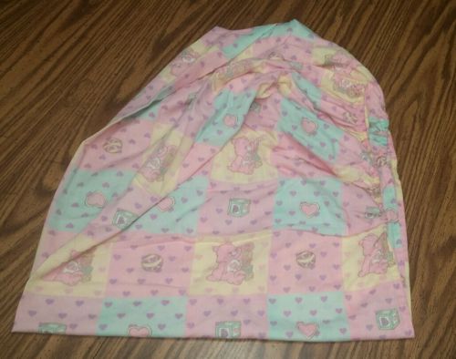 Baby Girl Pink CARE BEARS FITTED CRIB SHEET ONCE UPON A TIME HEARTS PINK/PURPLE