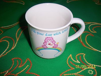 1983 Care Bears Love-a-Lot Bear Fill day withLove American Greetings Mug RARE
