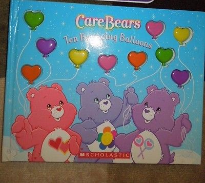 Child Age 2-5 Counting Book Scholastic CARE BEARS Ten Bouncing Balloons Colors