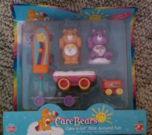 NIB Care Bear ride around fun figurine play set rare hard to find