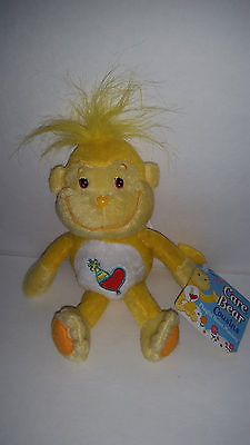 Carebear Cousins Plush Stuffed Playful Heart Yellow Monkey 8