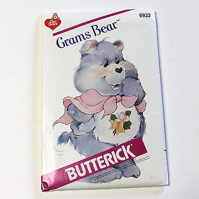 Care Bears Butterick Sewing Pattern 6933 Grams Bear Stuffed Toy 22
