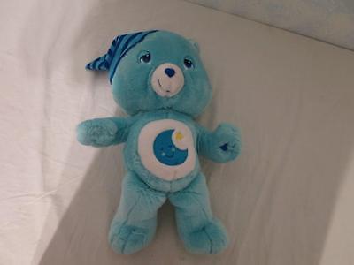 2007 CARE BEAR PLUSH BLUE BEDTIME BEAR JAKKS MOON STAR SLEEPY 15
