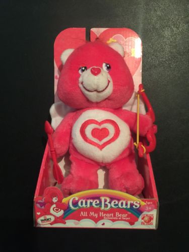 All My Heart Valentine's Day Care Bear Plush Cupid Bow Arrow Wings New In Box