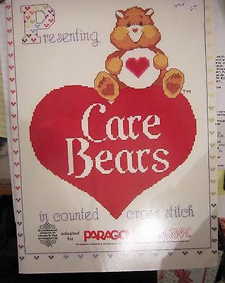 Vintage  Gloria & Pat Care Bears  in Counted Cross Stitch Pattern book