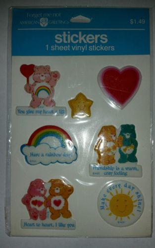 Vintage 80s puffy heart stickers