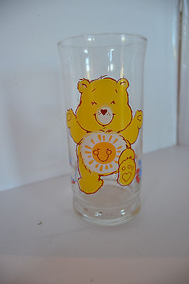Vintage Funshine Care Bears Pizza Hut Tumblers Drinking Glass 