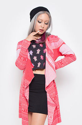 Iron Fist Clothing - Women's Love A Lot Care Bears Pink Drape Sweater