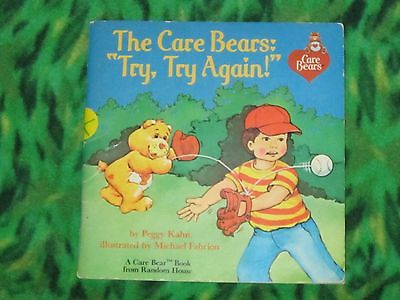 Vintage The Care bears Try Try Again Softcover Book peggy Kahn Baseball 1985 HTF