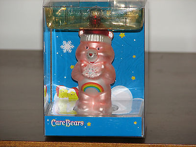 CARE BEARS GLASS ORNAMENT 2005 PINK