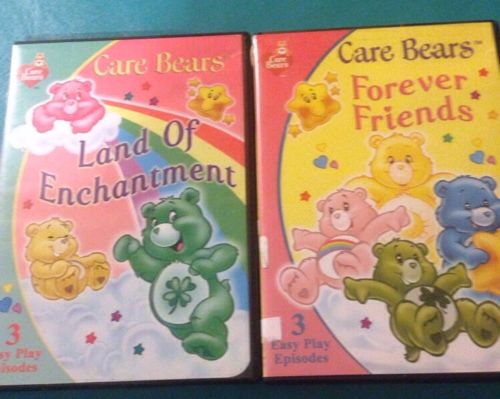 Lot of 2 Care Bears DVD's: Land Of Enchantment & Forever Friends
