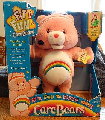 Care Bears Fit N Fun Exercise Talking/Singing Cheer Bear NEW in BOX 2004