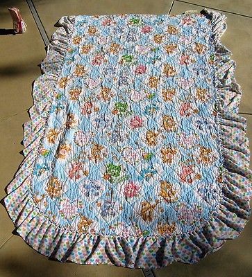 Vintage Care Bear Twin Size Bedspread 1980's