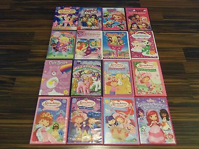 Lot of 16 Girls Bratz Care Bears Strawberry Shortcake & More Children's DVD's 