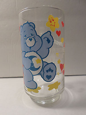 Bedtime Care Bear Dreaming Up Fun Drinking Glass 1985 American Greetings Rare