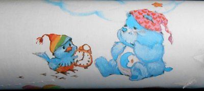 Vintage CARE BEARS-Rainbow+ Double Roll of Wallpaper-New in Shrink Wrap