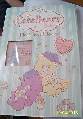 NEW 6 CARE BEARS BABY Block Board Books, fast shipper