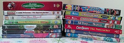 Lot of 17 Children CARTOON DVD Movies CAREBEARS TANGLED HOW TO TRAIN A DRAGON