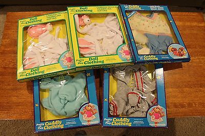 5 set VINTAGE CABBAGE PATCH KIDS doll CLOTHES, CARE BEARS, MUPPET BABIES, MICKEY