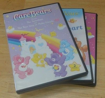 Lot 3 Care Bears DVD Tenderheart Tales, Space Bubbles, Best Way to Make Friends