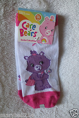 Care Bears Girl Ankle Socks Size 6-8 White/Pink New Free shipping