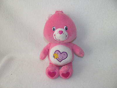 Care Bear Take Care 2003 Pink Purple Heart Hugging Star Plush Stuffed Doll Toy
