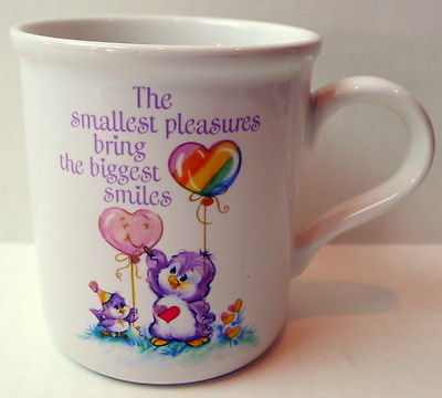Cozy Heart Penguin Mug Care Bear Cousins American Greetings 1985 Pleasures Smile
