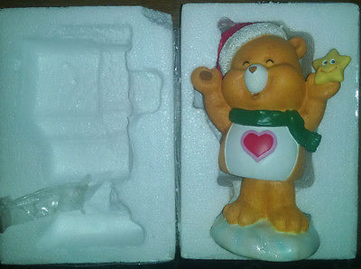 Rare Care Bears TENDERHEART BEAR Christmas Holiday Bobblehead from early 2000s