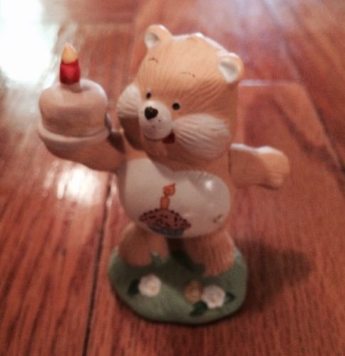 Vintage Care Bears Ceramic Figurine Birthday Bear