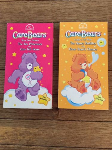 2 Care Bears VHS Tapes Share Bear & Laugh-A-Lot