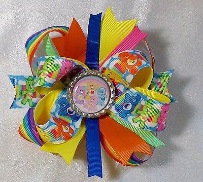 CARE BEARS STACKED BOUTIQUE BOW GIRLS TODDLER HAIR BOW 