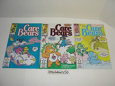 Care Bears #1 2 5 Comic Lot Marvel Star 1985 Care-A-Lot Glump Post Cartoon RARE