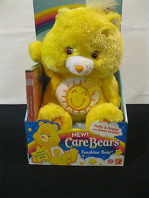 NEW Care Bear: Funshine Bear Classic Plush with DVD  2006 