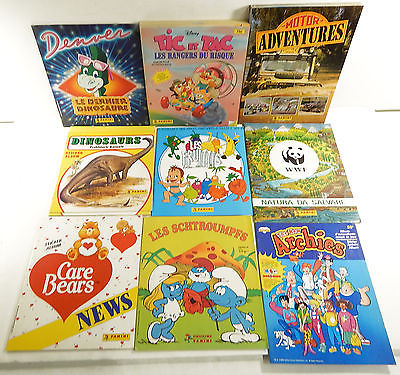 Lot of (23) Unused Sticker Albums ^ Smurfs Care Bears New Archies WWF Chip Dale