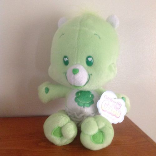 Good Luck Cub Carebear Care Bear Baby Plush Stuffed Toy Green Rare Htf New