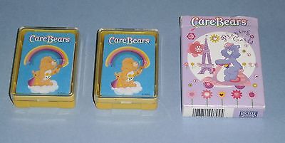 Vintage Playing Cards. 2- Care Bears Mini Cards - 2003 - Factory Sealed + Reg.
