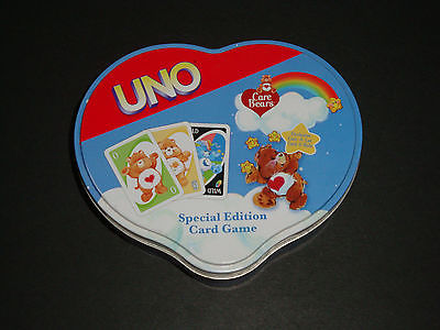 CARE BEARS SPECIAL EDITION Uno Card Game DELUXE HEART SHAPED Collectors Tin  NEW