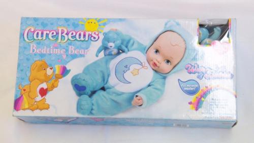 Care Bears Bedtime Bear Water Babies 2003 Toy Rubber Boxed As New Rattle #6006