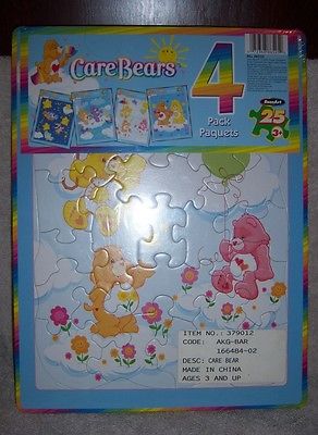 Care Bear 2003 Puzzles RoseArt 4 Pack - 25 Pieces each - NEW IN SEALED PLASTIC