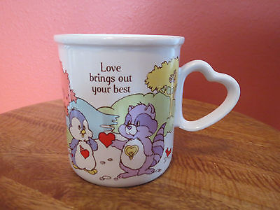Vintage 80's Care Bears Cousins Love Coffee Mug American Greetings Stoneware Cup